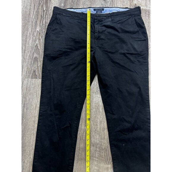 Tommy Hilfiger Pants Men's Size 38x32 Slim Straight Chino Pant Cotton Black - Picture 7 of 9